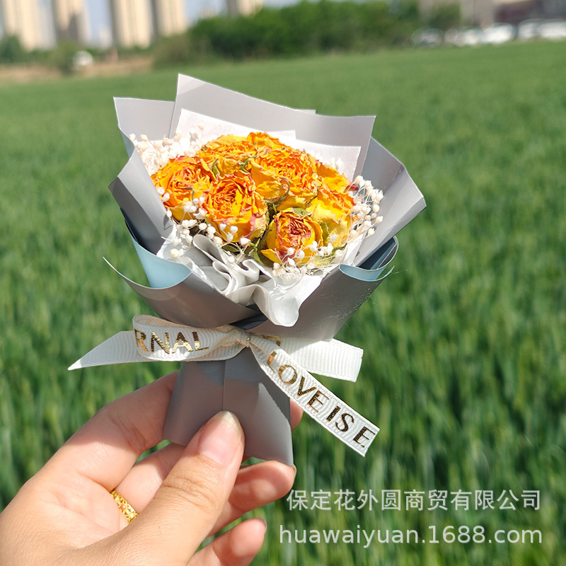 迷你干花小花束玫瑰汽车出风口空调香薰装饰节日礼物冰箱贴伴手礼|undefined