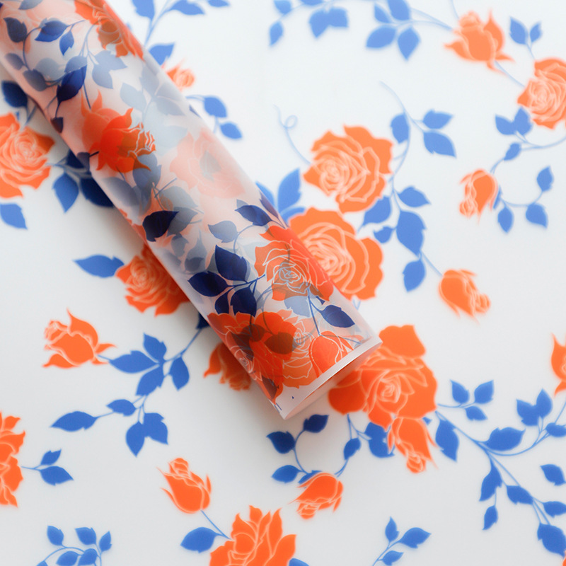 Flores Xiao Luo rosa flor embalaje de papel semitransparente ramo de flores de San Valentín diy regalo flor florista papel de envoltura de flores