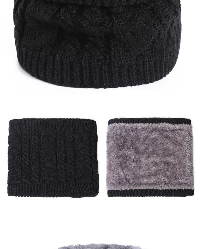 Unisex winterwarmer met fleecevoering en verdikking voor buitenfietsen, koudebestendige, gedraaide gebreide nekwarmer, grensoverschrijdend_voghion.com