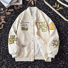 美式复古拼接棒球服男女春秋高街痞帅vibe夹克重磅潮牌外套男