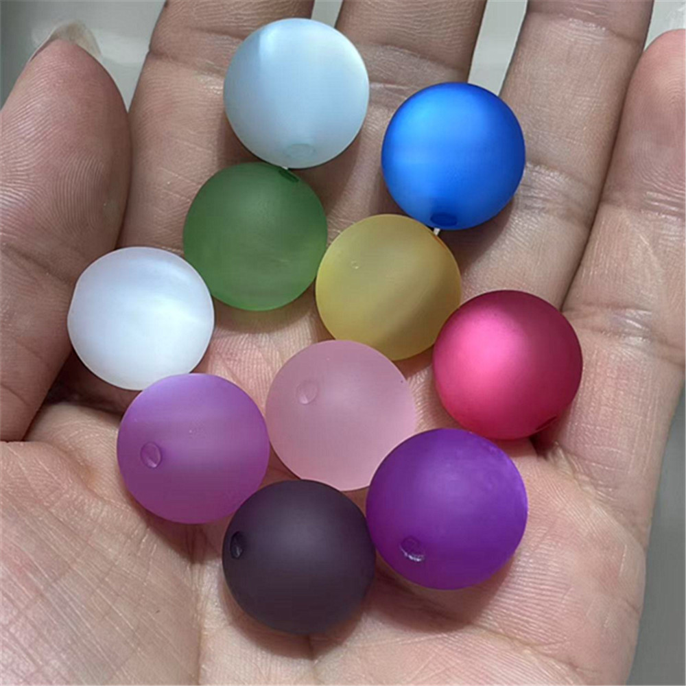 16MM手感橡皮漆猫眼串珠 DIY饰品手机链串珠笔钥匙扣车挂包链配件