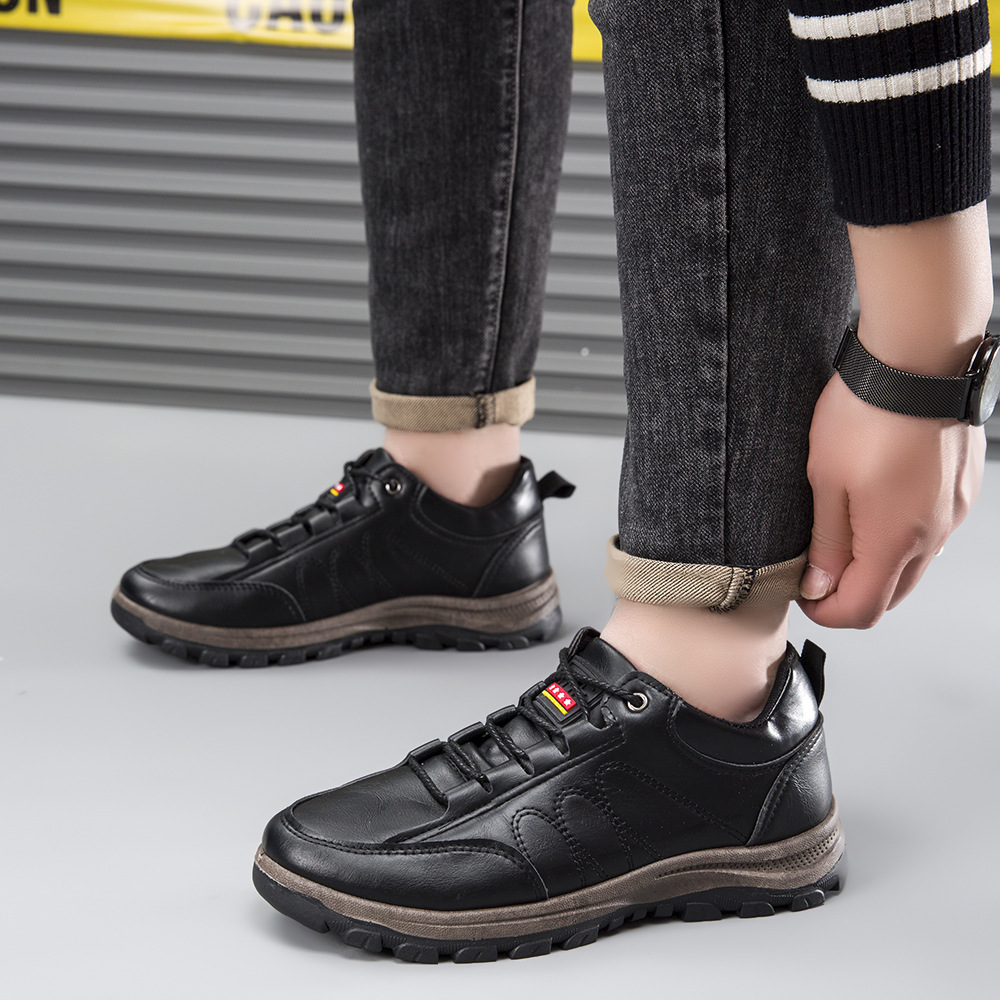 Large size hiking shoes for men cross-border new comfortable hiking shoes casual fashion lace up British style trendy men 3