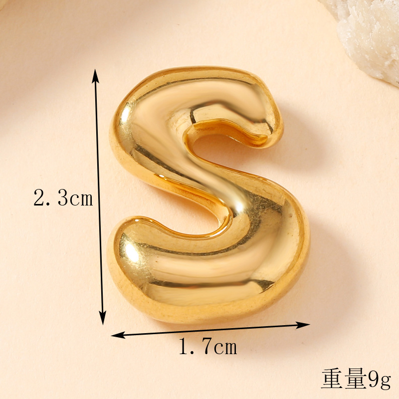 Colgante de estilo europeo y americano de acero inoxidable mini burbuja colgante de letras inglesas accesorios DIY joyas