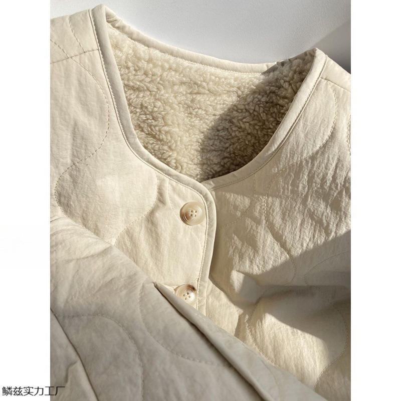 New down Lining Women's Inner Wear Autumn and Winter Quilted Lamb Wool Women's Practical Reversible Design Vest Special/