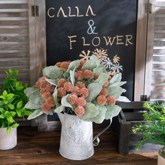 仿真花銀葉球枝廠家假花綠植物批發婚慶裝飾工藝品跨境YC1104