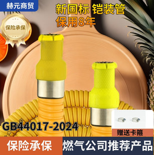 Commercial Armored Gas Pipe Liquefied Gas Natural Gas Pipe Medium Pressure Stove Gas Meter Connection Metal Screw