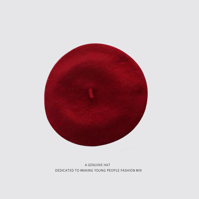 77g Weight Beret Hat Hats Type Daily Occasion Solid Color Pattern Winter Season Women'S Gender Sewing Design Simple Style Style Eaveless Rim Women'S Simple Style Solid Color Sewing Eaveless Beret Hat 31