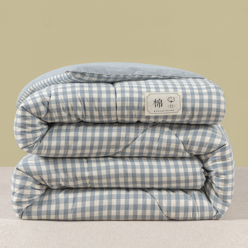 Cotton Quilt 100% Pure Cotton Long Staple Cotton Spring and Autumn Quilt Cotton Blanket Student Dormitory Full Cotton Quilt Core Quilt