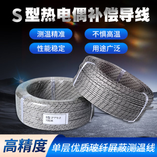 S-Type Thermocouple Compensation Wire R-Type Metal Stainless Steel Shielded Temperature Line GB Grade 1 High Temperature Measuring Line