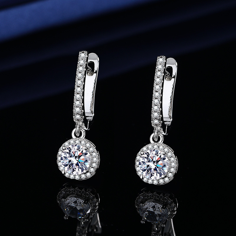 東南亞跨境直播熱銷輕奢豪華圓包耳扣耳墜小眾高級感網紅耳環批發