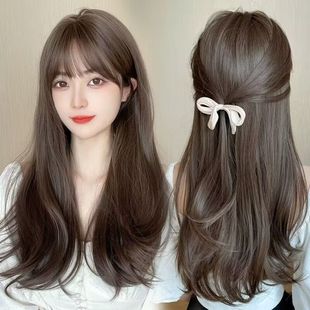 Wig Women's Full Head Cover Mid-length Hair 2023 Fashion New Wig Cover Suitable for Hair Simulation Natural