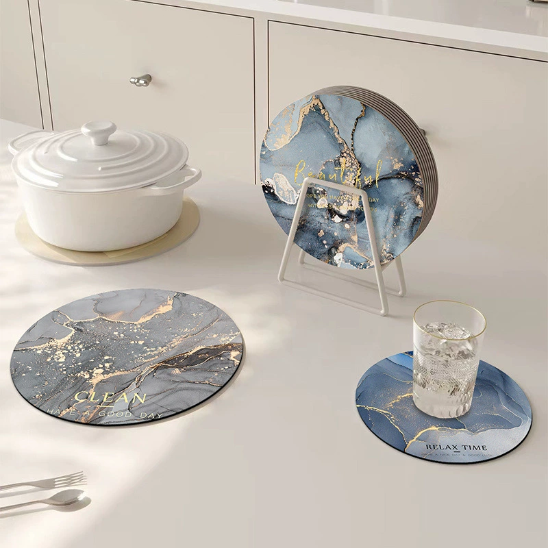 Подставки для диатомовой грязи ins абсорбирующие прокладки для воды чашки для домашнего противоскользящего умывальника