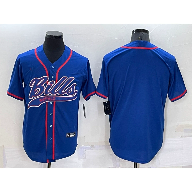 Новая совместная униформа для регби и бейсбола Bills 17 # аллен14 # Джерси с вышивкой в ​​стиле кардигана DIGGS