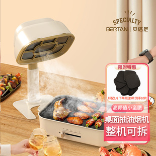 BERTANI Bettani Desktop Range Hood Small Portable Removable Extractor Household Small Smoking