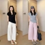 宽松气质九分简约阔腿裤