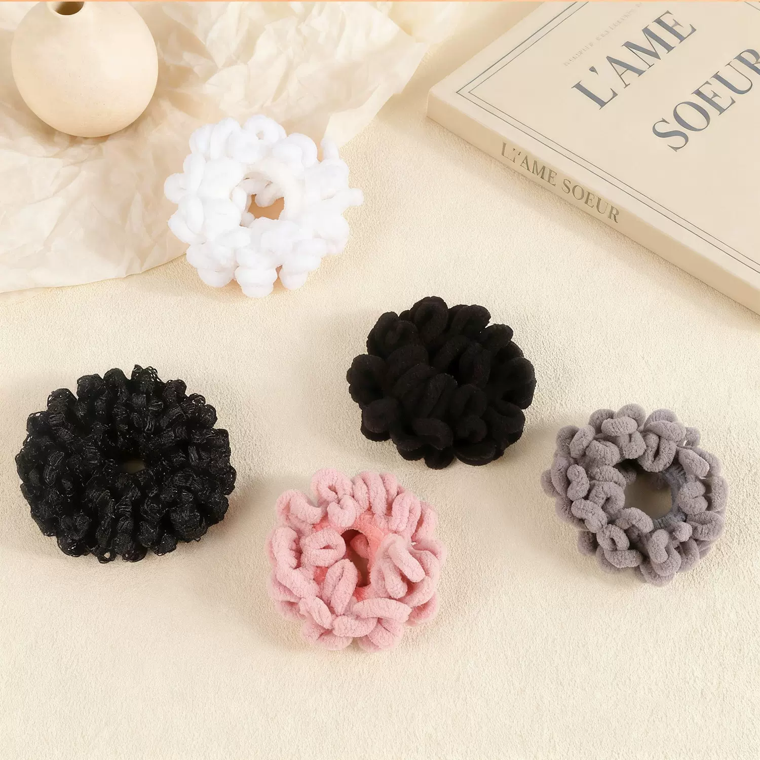 戈蕾思饰品秋冬毛绒大肠发圈女韩系发圈扎头发橡皮筋发绳发饰头饰