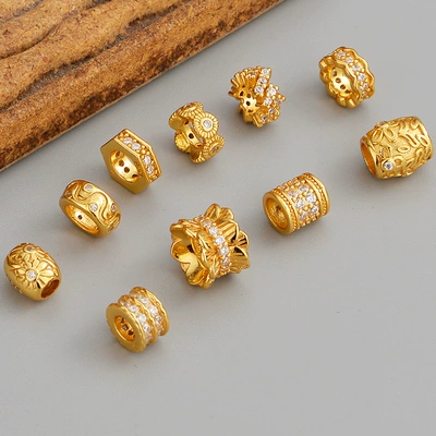 Zərgərlik ara hissələri: Beads Gold-Plated Color-Preserving Ancient Gold