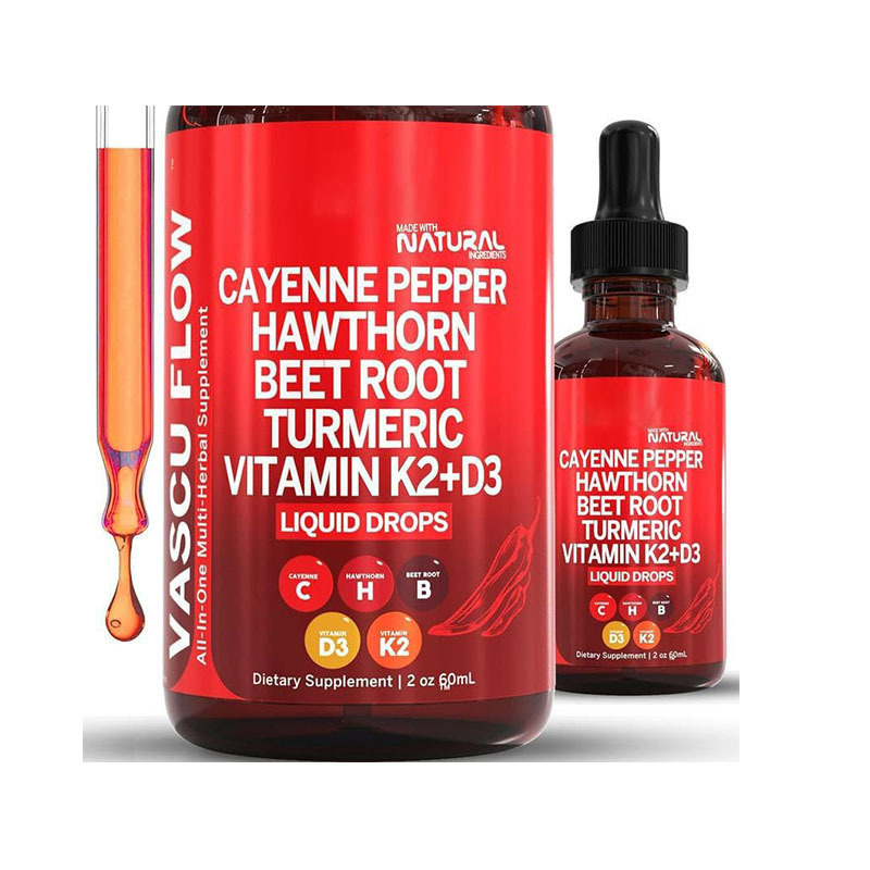 In Stock Chili Liquid Drops Hawthorn Fruit Vitamin D3K2 Supplement Drops