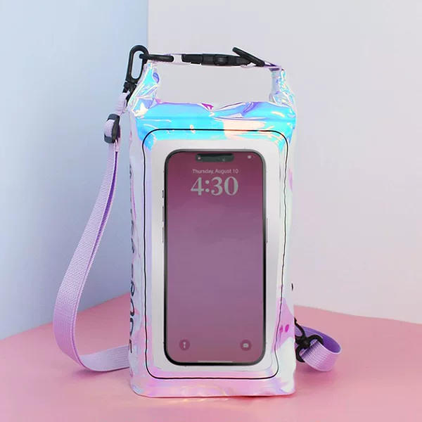 2024 New 2L Waterproof Bag Outdoor Magic Color Crossbody Bag Two-in-One Mobile Phone Waterproof Bag Colorful Swimming Waterproof Bag