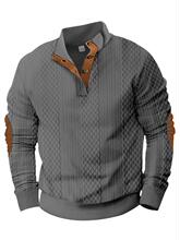 T 36552 Long Sleeve Stand Collar Jacquard Sweatshirt ������