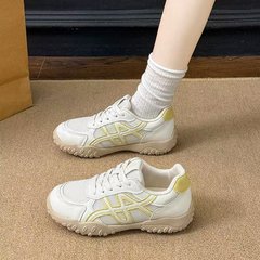 厚底德训鞋女夏透气网面2025春夏新款休闲运动轻便百搭学生阿甘鞋