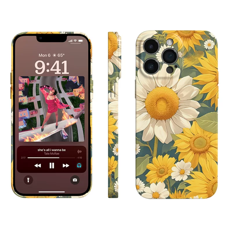 Apple, совместимый чехол для iPhone 12, с цветочным рисунком, 12 Pro Max, для импорта