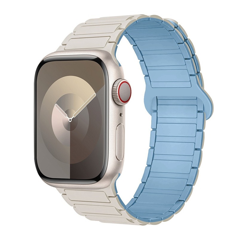 Apple iWatchS10 シリコン磁気時計ストラップ Applewatch9/8/7 リバースバックル通気性スポーツ時計ストラップに適しています。|undefined