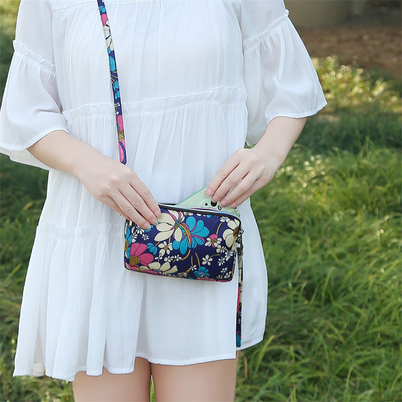 Nueva Cruz-cuerpo bolso del teléfono móvil de tres capas horizontal de gran capacidad bolso de hombro embrague larga cartera mini bolso al por mayor