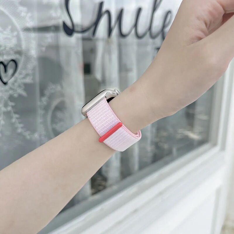 ins は iwatch ナイロンループマジックストラップ S10 Apple s9 ウォッチ SE スポーツ 8/7/男性と女性のリストバンドに適しています。|undefined