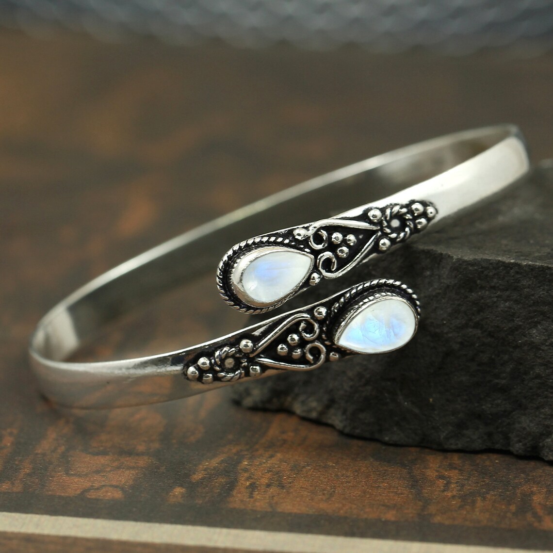 Retro Silver Black Bracelet