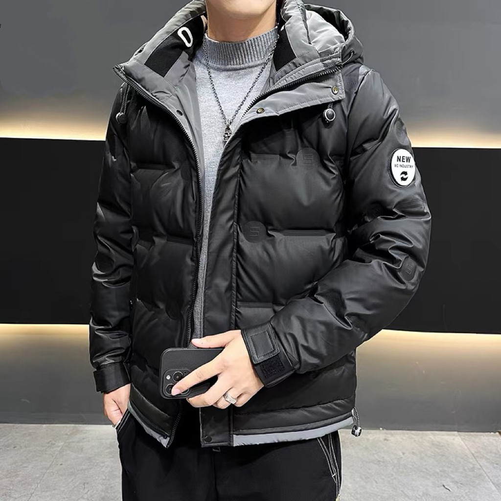 Men's Down Jacket Winter New Thickened Warm Cold-proof Down Jacket Casual White Duck Down Hooded Jacket for Men