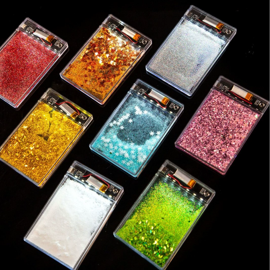 Светящаяся акриловая карта с жидким песком, кирпичик Gupan, маджонг, сделай сам, звезда, анимация, настольные украшения со светом, кирпичик с картой с жидким песком