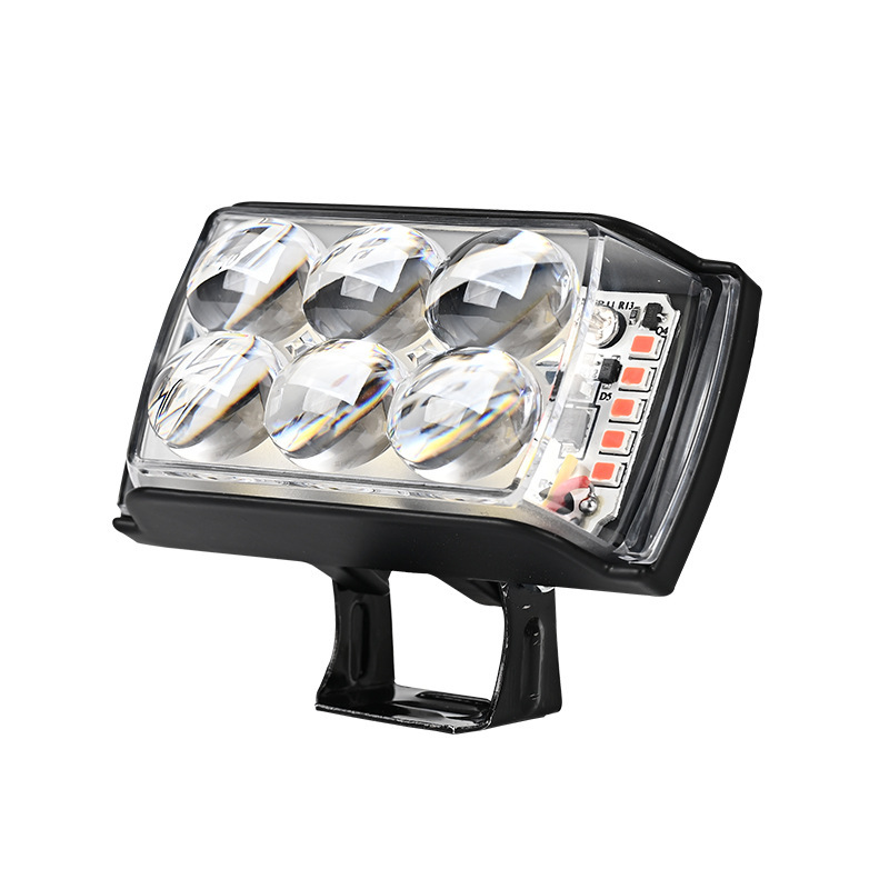 Lámpara de luz corta de tres lados de motocicleta LED flash de explosión de luz intensa exterior de farol integrado de pavimentación de carretera para vehículo eléctrico image 10