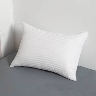 Striped Satin Pillow Core Vacuum Bedpillow Pillow Amzon Export Cross-Border Supply Pillow Core Single Pillow Factory