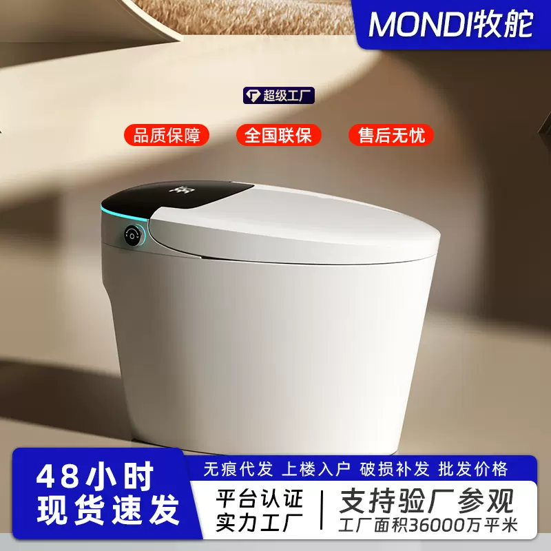 智能马桶一体式即热式全自动翻盖感应电动家用坐便器无水压限制