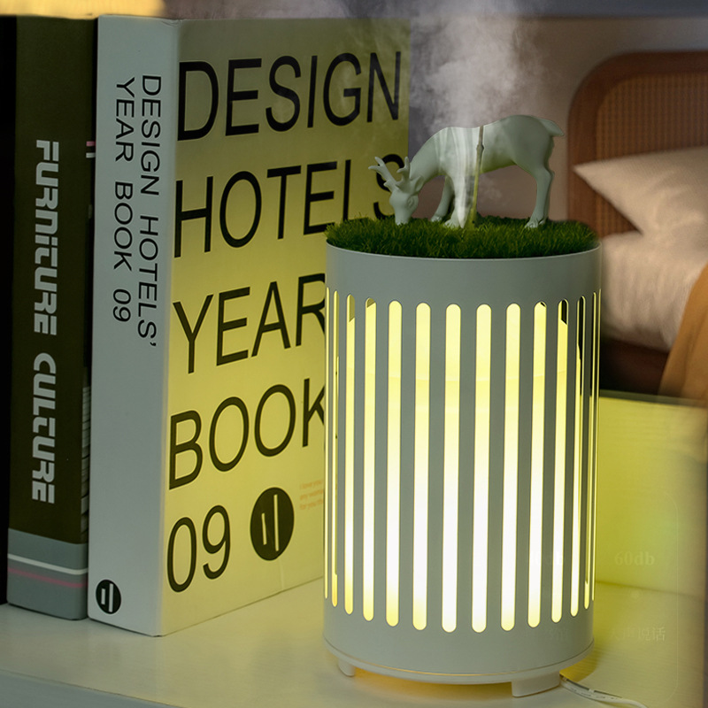 400ml American/European Standard Wrought Iron Micro-Landscape Aroma Diffuser with Thickened Shell, Versatile for Holidays, Air Humidifier