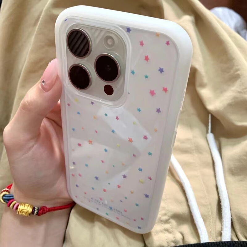 Color star kt apple 15/14/13promax phone case 12/11 soft xr/xs transparent 7/8plus full package
