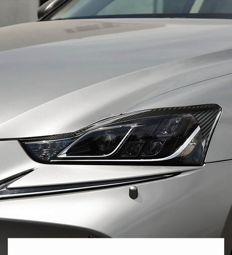 Carbon Fiber Headlight Eyebrow Cover for Lexus IS 2013-2015
