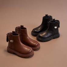 女童马丁靴2025秋冬新款儿童鞋宝宝短靴黄靴秋冬男童加绒靴子