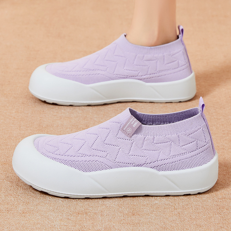 Zapatos de mujer nuevos zapatos de enfermería transpirables de verano zapatos casuales suaves simples zapatos de mujer de color sólido zapatos de suela gruesa zapatos de mujer