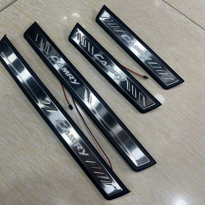 出口跨境外贸适用于丰田2014凯美瑞带灯迎宾踏板CAMRY LED门槛条