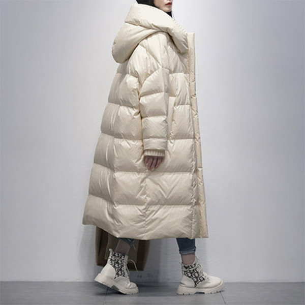 Warm glossy down jacket