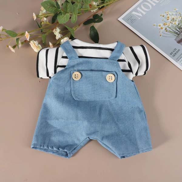Green denim suspenders