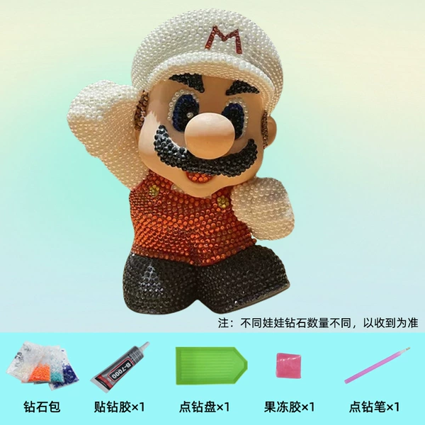 Mario 17.5cm+color diamonds+tool kit