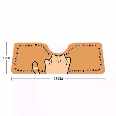New car floor mats, cartoon-themed, Universal Foot Pad - upgraded-and-thickened-cartoon-cat-themed-loop-pile-floor-mat-with-integrated-back-padding