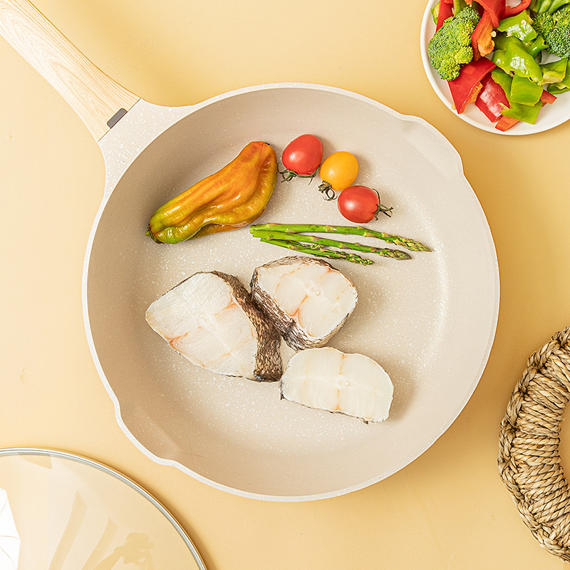 Olla antiadherente transfronteriza juego completo de ollas y utensilios domésticos, wok frito de piedra médica, olla de sopa, cocina de inducción, estufa de gas, olla especial