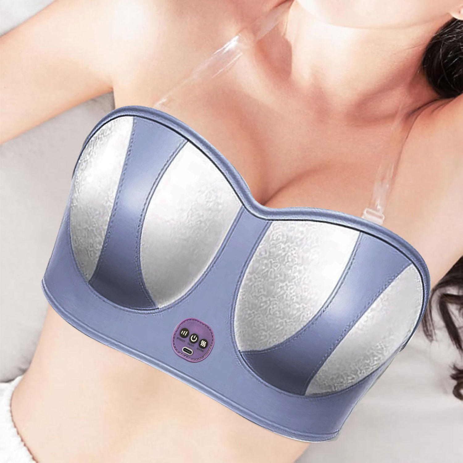 Cross-Border Export New Chest Massager Massage Underwear Bra Factory Direct Supply Supports Drop Shipping with Ce Certification