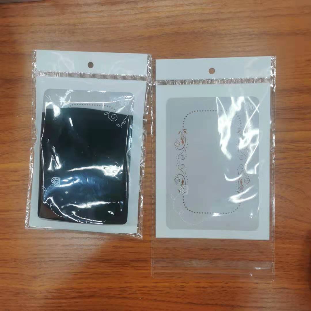 现货opp卡头自封袋护腕冰袖 印花包装袋不干胶自粘袋