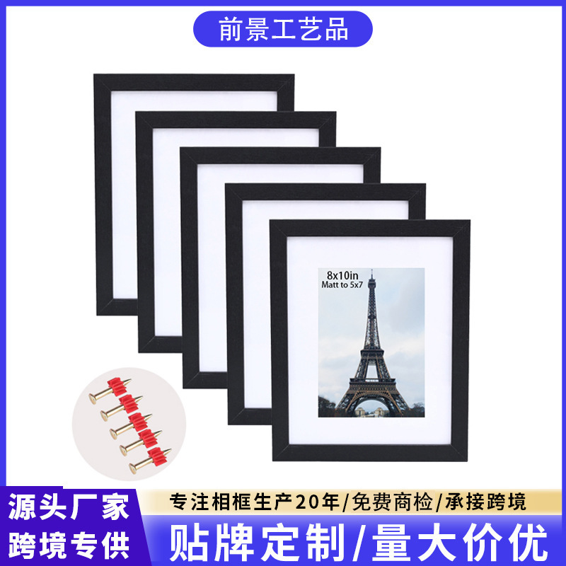 Customized Wooden Photo Frames 6inch 10inch A4 Tabletop Frames A3 Large Size Wall-Mounted Picture Frames Empty Frames DIY Puzzle Frames