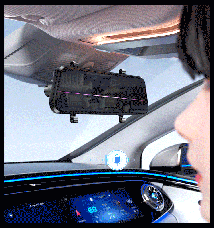 Renwoxing Car Recorder Remote Monitoring New Wireless Streaming Rearview Mirror Front and Rear Navigation
